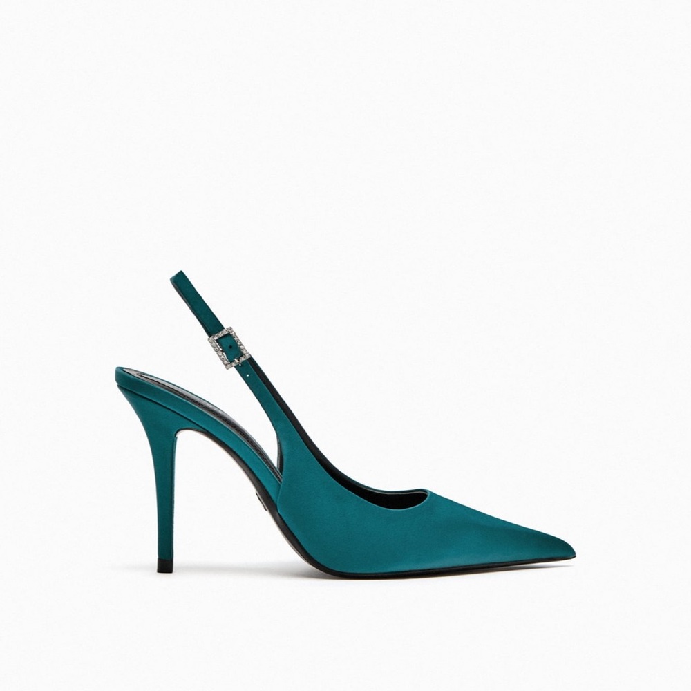 ZARA HIGH HEEL SLINGBACK PUMPS
PETROL BLUE